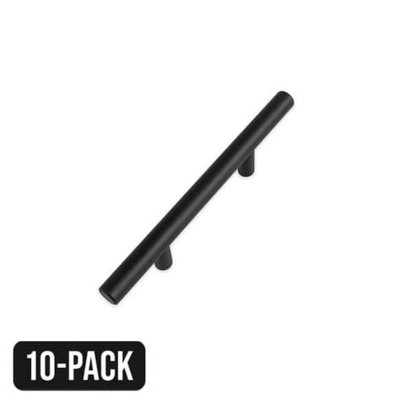 10-Pack Hollis 5-1/16 in. (128mm) Matte Black Cabinet Bar Pulls