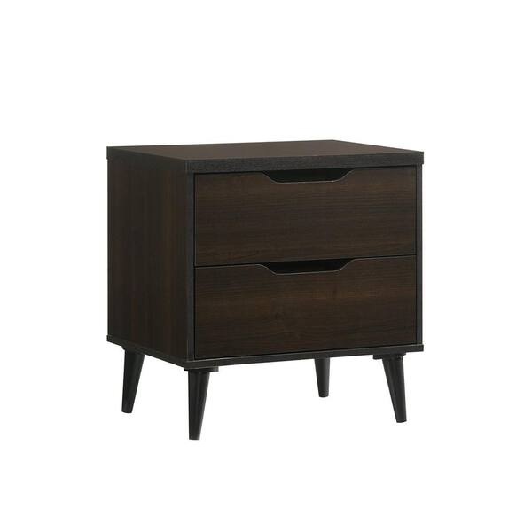 Picket House Furnishings Cohen 25 in. H x 23 in. W x 18 in. D 2-Drawer Nightstand in Espresso