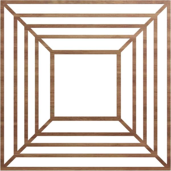 Ekena Millwork 0.375 in. x 34 in. x 34 in. Wood (Walnut) Medallion Moulding
