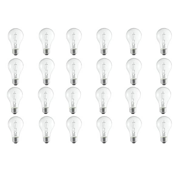 Philips 100-Watt Equivalent A19 Dimmable Clear Glass Eco Incandescent Light Bulb (Halogen) Soft White (2990K) (24-Pack)