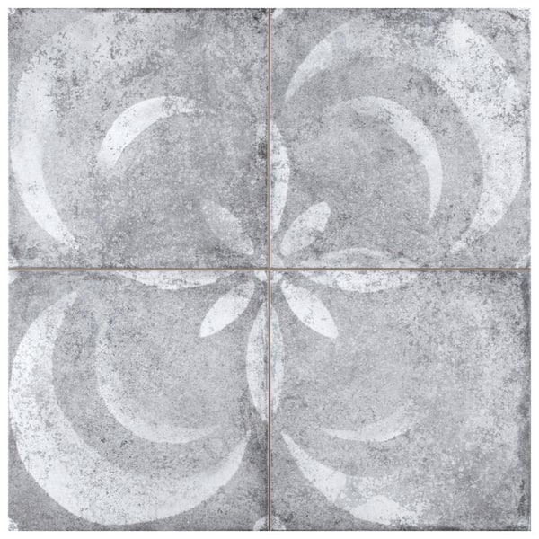 Merola Tile Kings Vendome Gris 9 in. x 9 in. Porcelain Floor and Wall Take Home Tile Sample