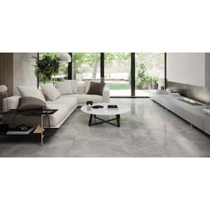 San Gabriel Grey 12 in. x 24 in. Matte Ceramic Marble Look Floor and Wall Tile (21.85 sq. ft./Case)