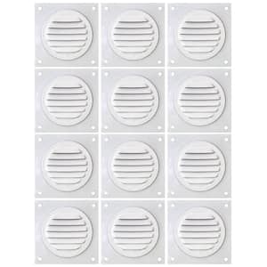 2 in. Aluminum Round Soffit Vent in White (12-Pack)