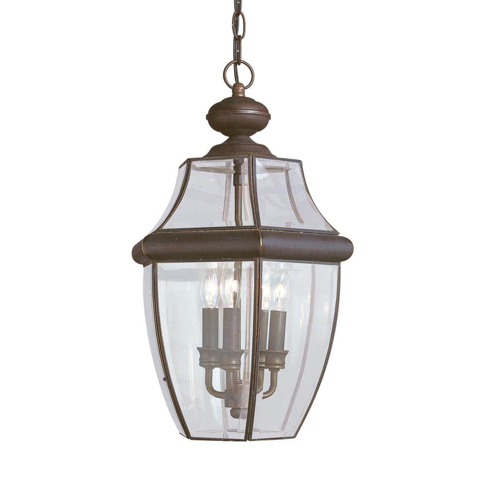 Lancaster 3-Light Antique Bronze Outdoor Hanging Pendant with Dimmable Candelabra LED Bulb price history on PriceWatchPro