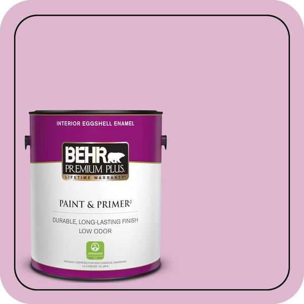 BEHR PREMIUM PLUS 1 gal. #M120-3 Pink Wink Eggshell Enamel Low Odor Interior Paint & Primer