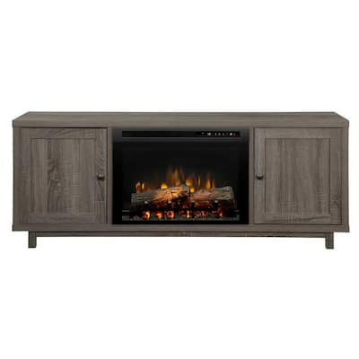 Dimplex Jesse 65 In Media Console Iron Mountain Grey With 26 Electric Fireplace Logs Gds26l8 1908im The Home Depot Dimplex Jesse 65 In Media Console, Dimplex Tv Console Fireplace