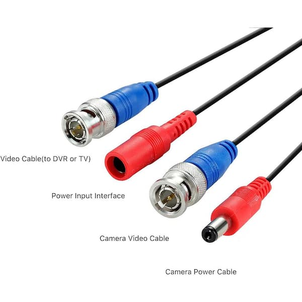 bnc video power cable for cctv camera