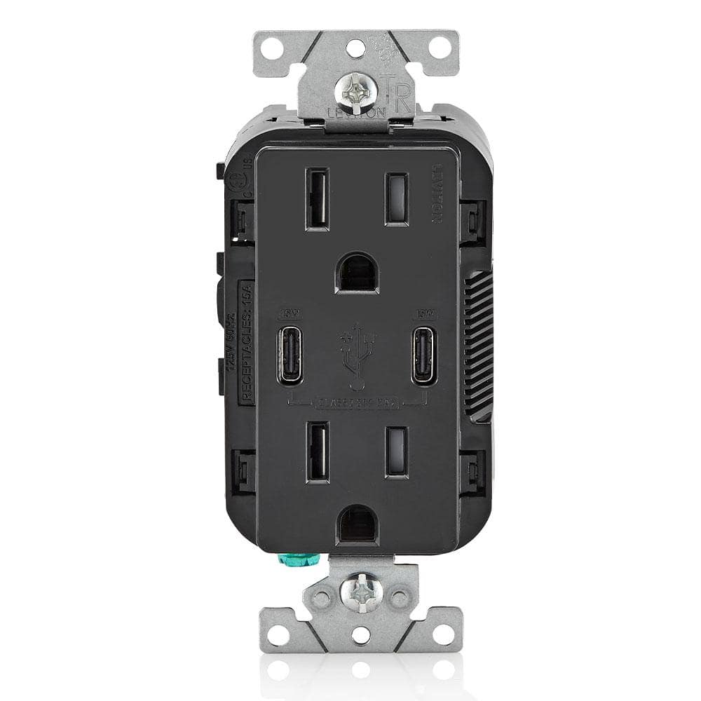 Reviews For Leviton 15 Amp 125 V Tamper Resistant Duplex Outletreceptacle Black 1 Pack T5637 5227