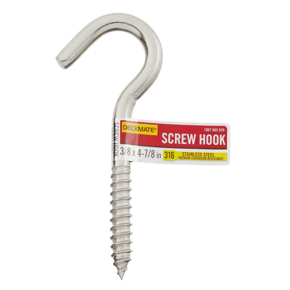 Onward Screw Hook with Lag Thread 4-3/8 in L Stainless Steel 2169SSBC