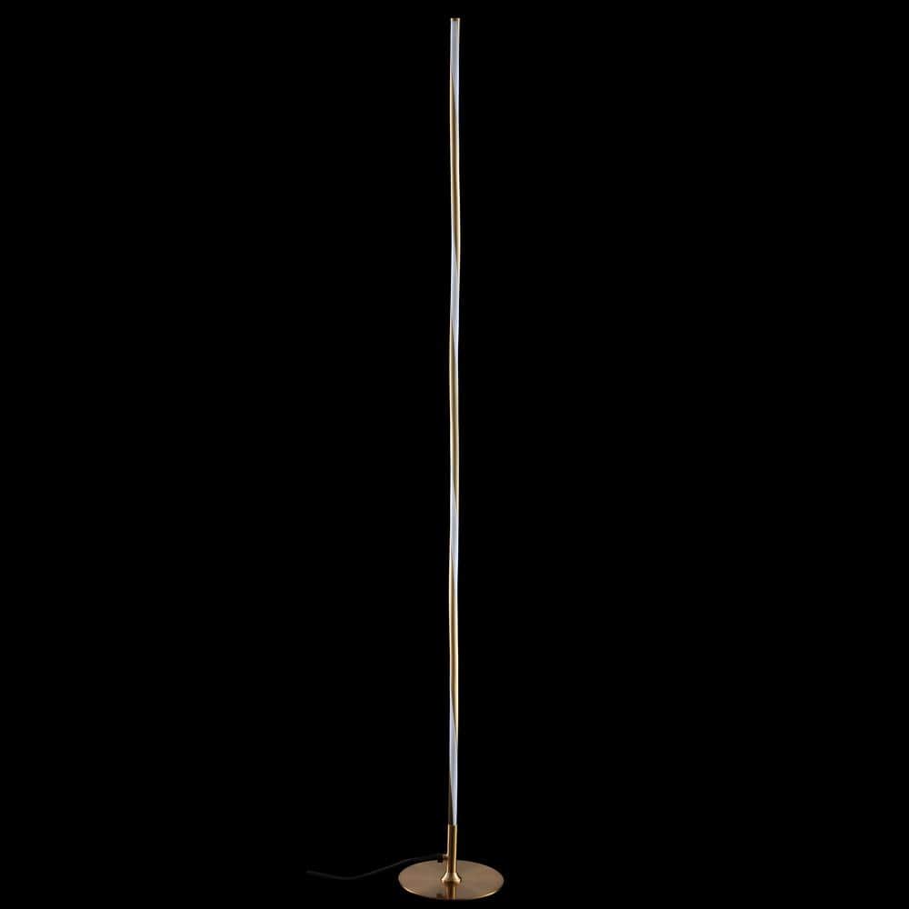 Pilar 63.75" Polished Gold Metal Arc Floor Lamp