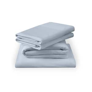 TEMPUR-breeze Cooling Sleepy Blue TwinXL Tencel Lyocell and Nylon Sheet Set