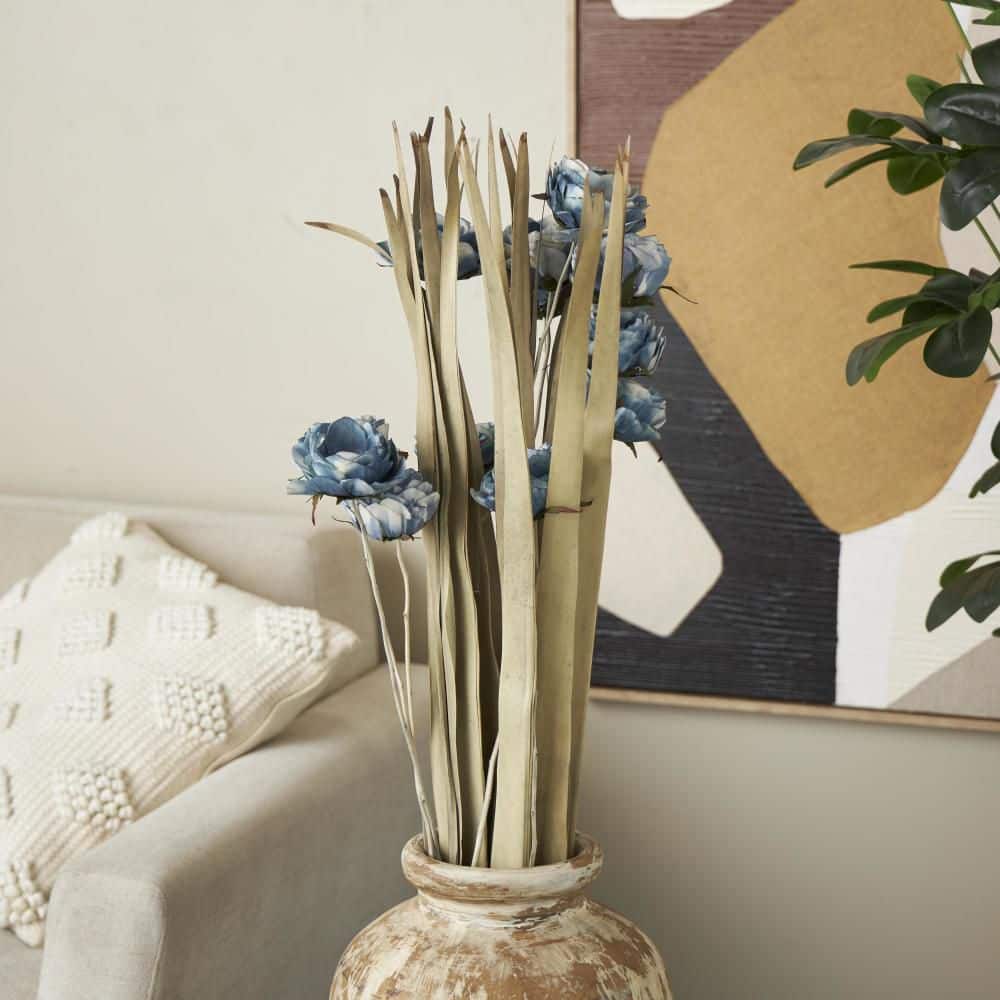 50 in. Tall Blue Flowers with Artificial Dried Palm Natural Foliage (One Bundle) price history on PriceWatchPro