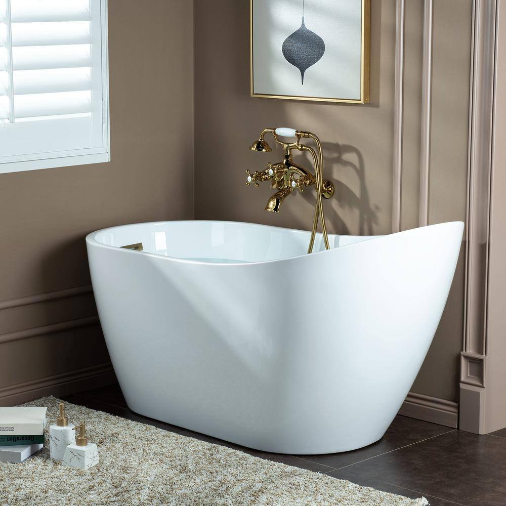 Polished Gold Stainless Steel Wall Roman Tub Faucet with Diverter