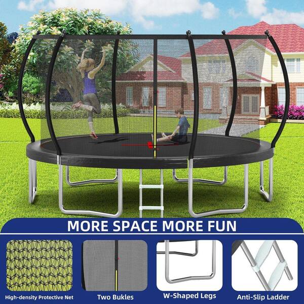 ToolCat 14 ft. Pumpkin Trampoline-6 Legs for Extra Stability, UV