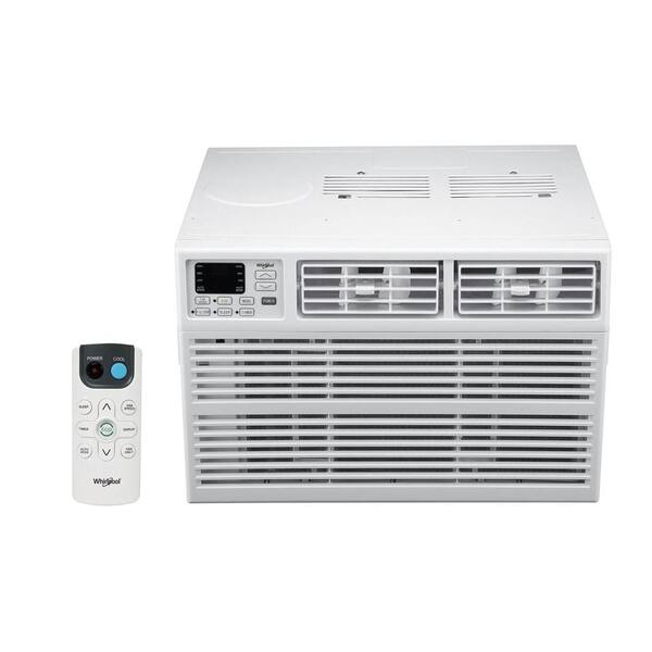 Whirlpool Energy Star 12,000 BTU 115V Window AC w/ Remote Control for Rooms up to 550 Sq. Ft. LCD Display Auto-Restart Timer White