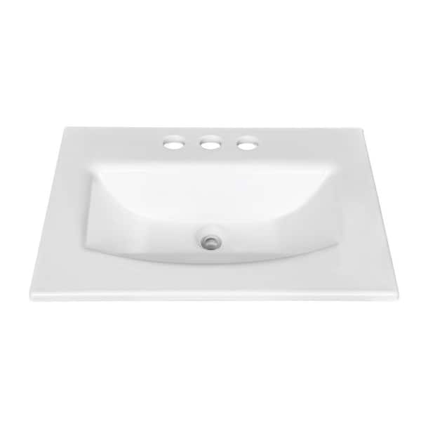 natpe様 Glacier Bay 21 in. Drop-In Rectangular Vitreous China