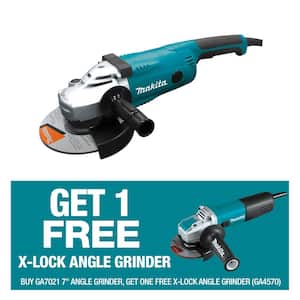 15 Amp 7 in. Corded Angle Grinder with AC/DC Switch with bonus 7.5 Amp Corded 4-1/2 in. X-LOCK Angle Grinder