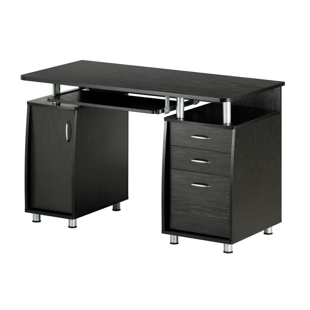 Espresso 52" Workstation Desk with Storage and Keyboard Tray