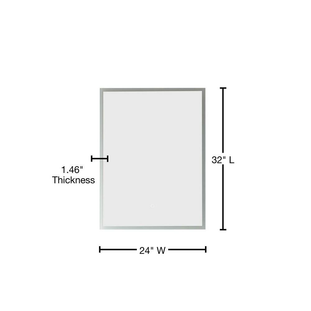 Essentia 24" x 32" Frameless LED Bathroom Vanity Mirror