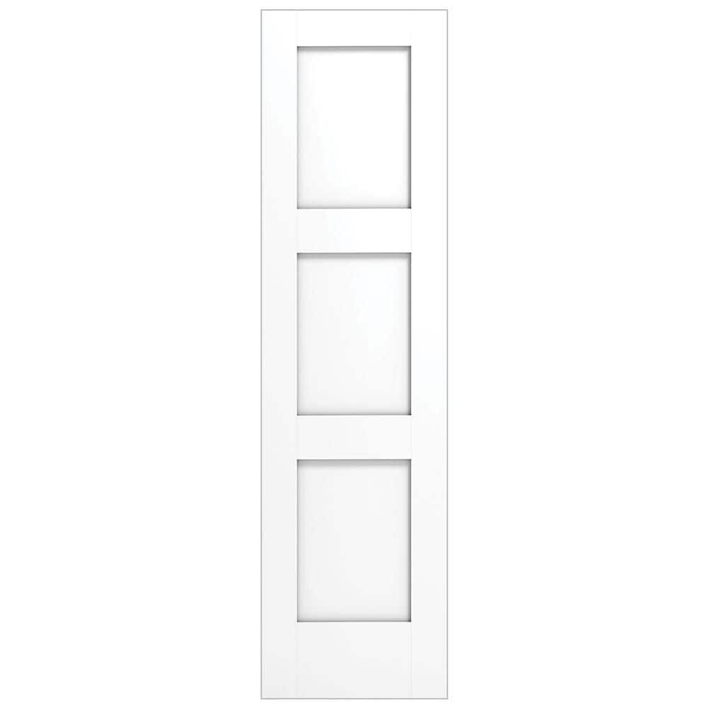 18 in. x 84 in. x 1-3/8 in., 3-Panel Equal Flat, Shaker Sticking, Full and Square, Primed Wood Core Door Slab price history on PriceWatchPro