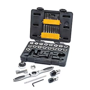 Metric Small & Medium Ratcheting Tap & Die Set (42-Piece)