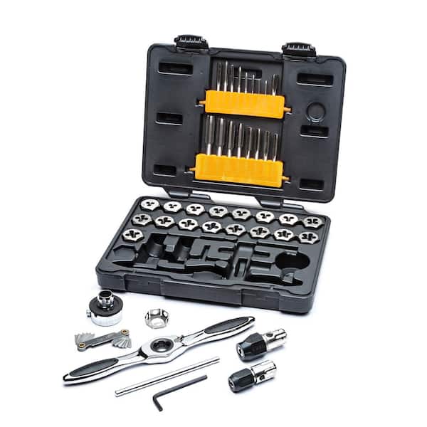 GEARWRENCH Metric Small & Medium Ratcheting Tap & Die Set (42-Piece)