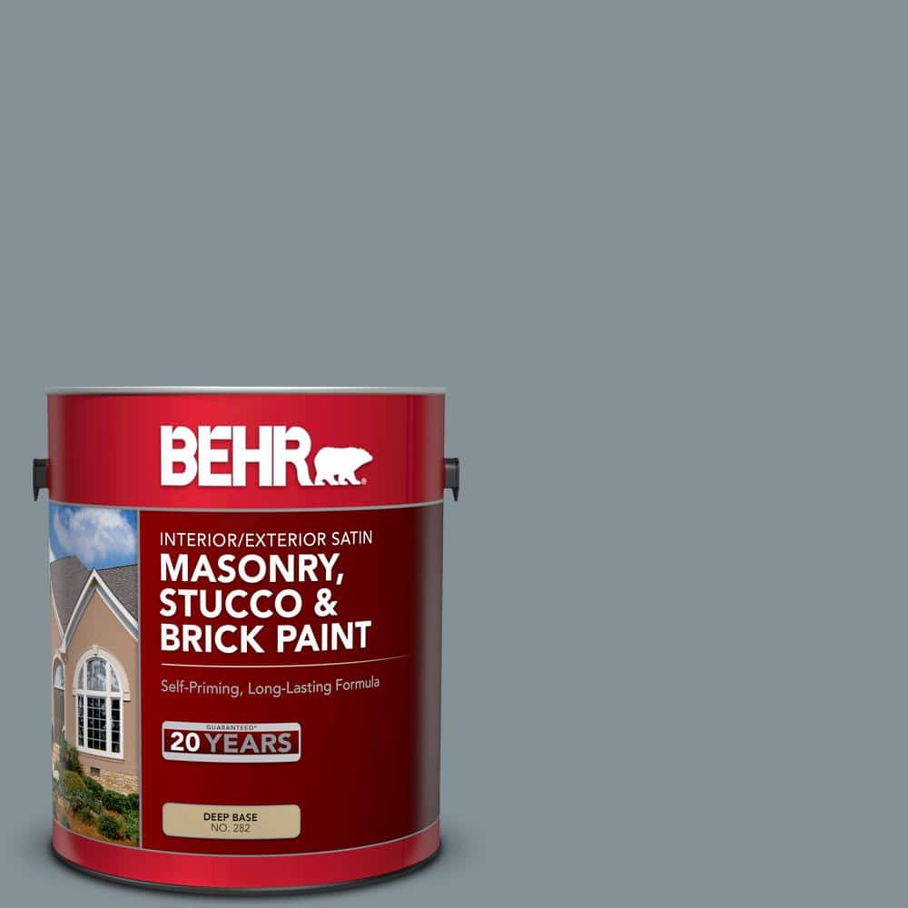 1 gal. #MS-68 Cape Storm Satin Interior/Exterior Masonry, Stucco and Brick 