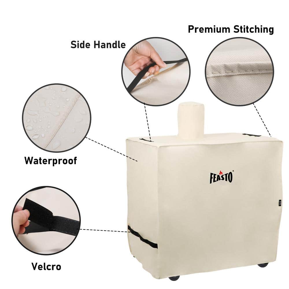 Feasto Beige Heavy Duty Waterproof Grill Cover with Handles