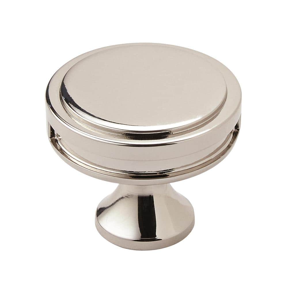 Oberon 1-3/8 in. (35mm) Modern Polished Nickel Round Cabinet Knob