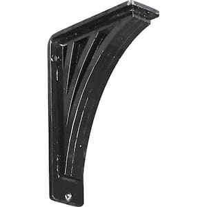 2 in. x 8 in. x 5-1/2 in. Wrought Iron Triple Center Brace Nevio Bracket