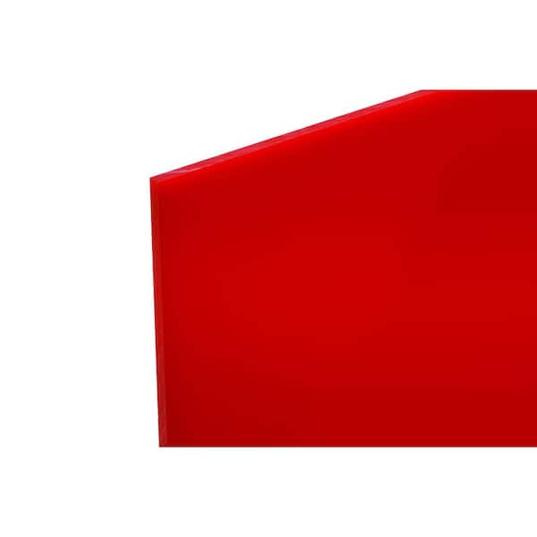 Unbranded 48 in. x 96 in. x .118 in. Red Acrylic Sheet