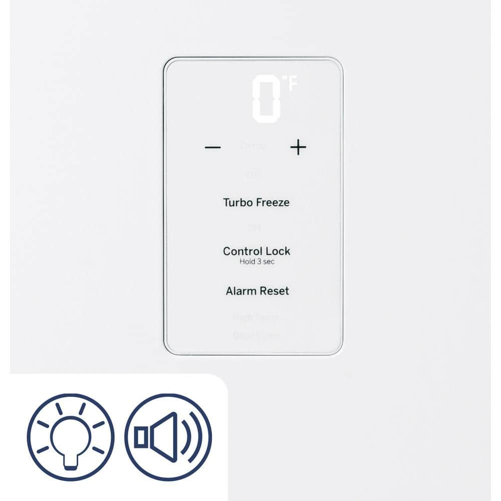 White Frost-Free Upright Freezer with Electronic Controls