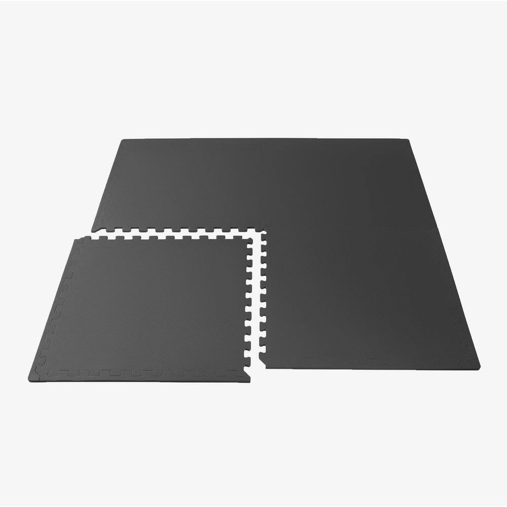 Charcoal Gray 24" x 24" EVA Foam Interlocking Gym Floor Tiles