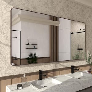 Cosy 72 in. W x 36 in. H Rectangular Framed Wall Bathroom Vanity Mirror in Oil Rubbed Bronze