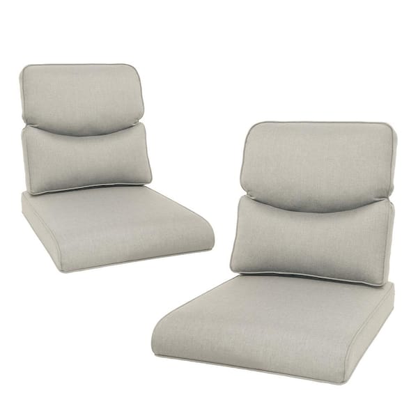Opohoro Crescent 22 in. x 25 in. x 4 in. 4-Piece Deep Seating Outdoor Lounge Chair Replacement Cushion Set in Beige