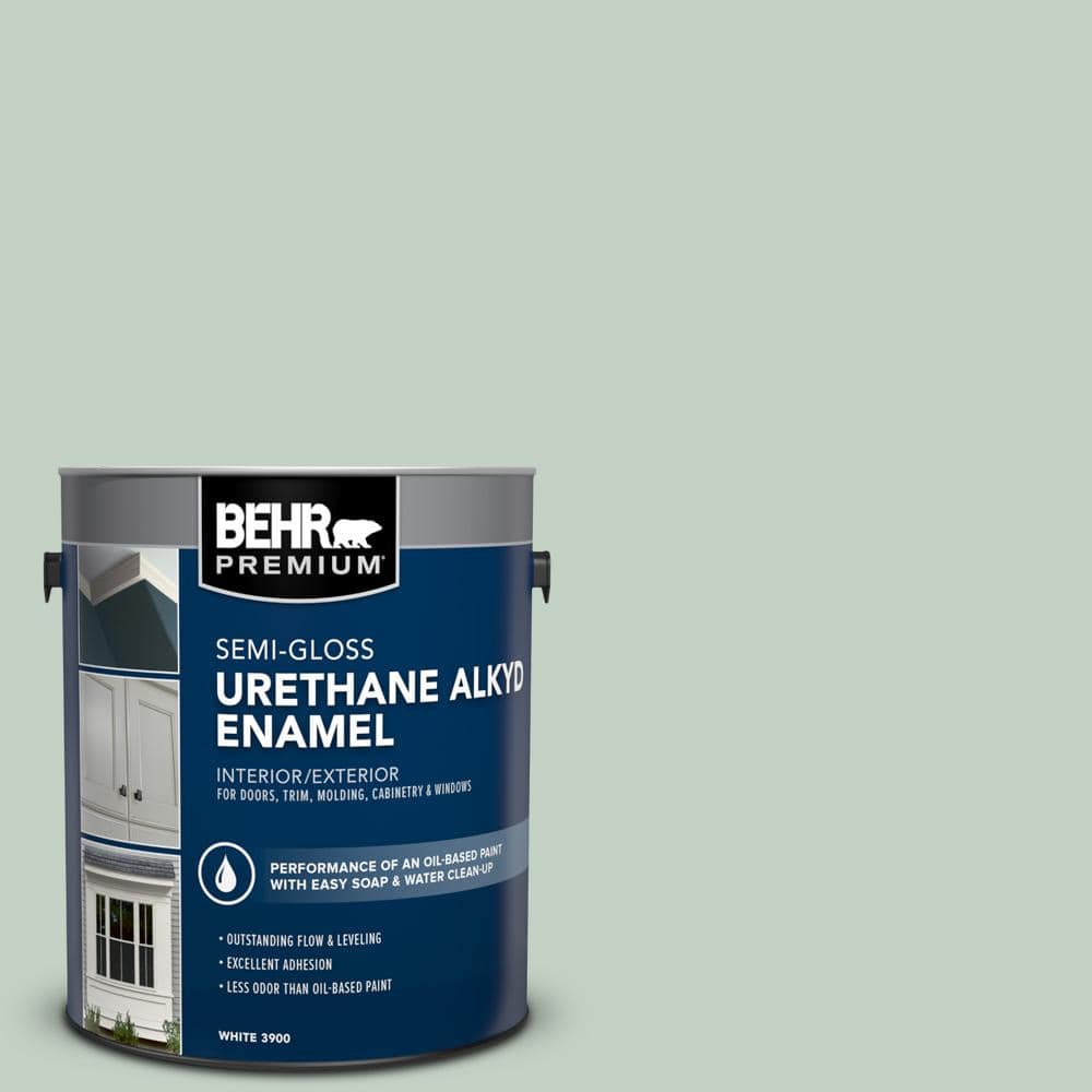 BEHR PREMIUM 1 gal. PPU1113 Frosted Jade Urethane Alkyd SemiGloss