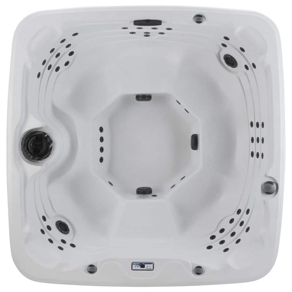 Lifesmart 7-Person Square Spa with Waterfall and LED Lights