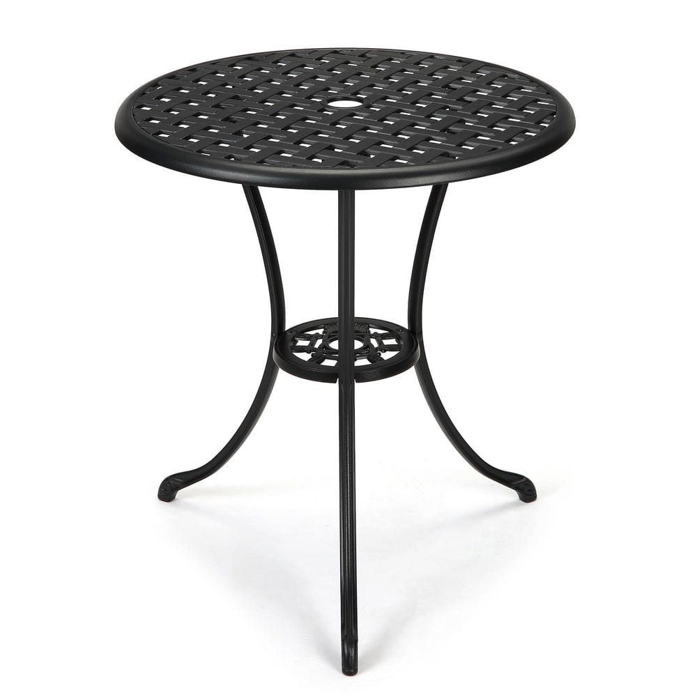 Outdoor Cast Aluminum Side Table End Table for Patio, Backyard, Pool, Indoo