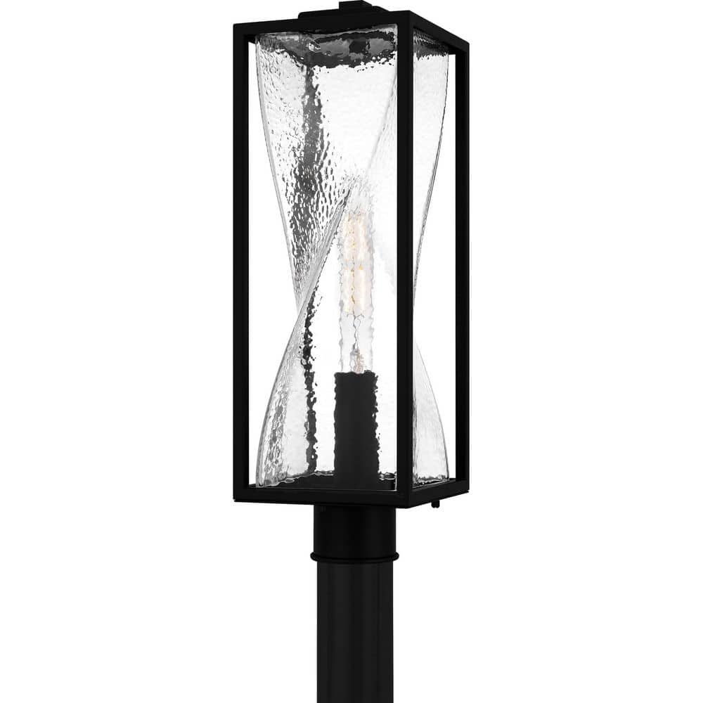 Zarah 1-Light Matte Black Hardwired Weather Resistant Steel Outdoor Post Light with No Bulb Included price history on PriceWatchPro