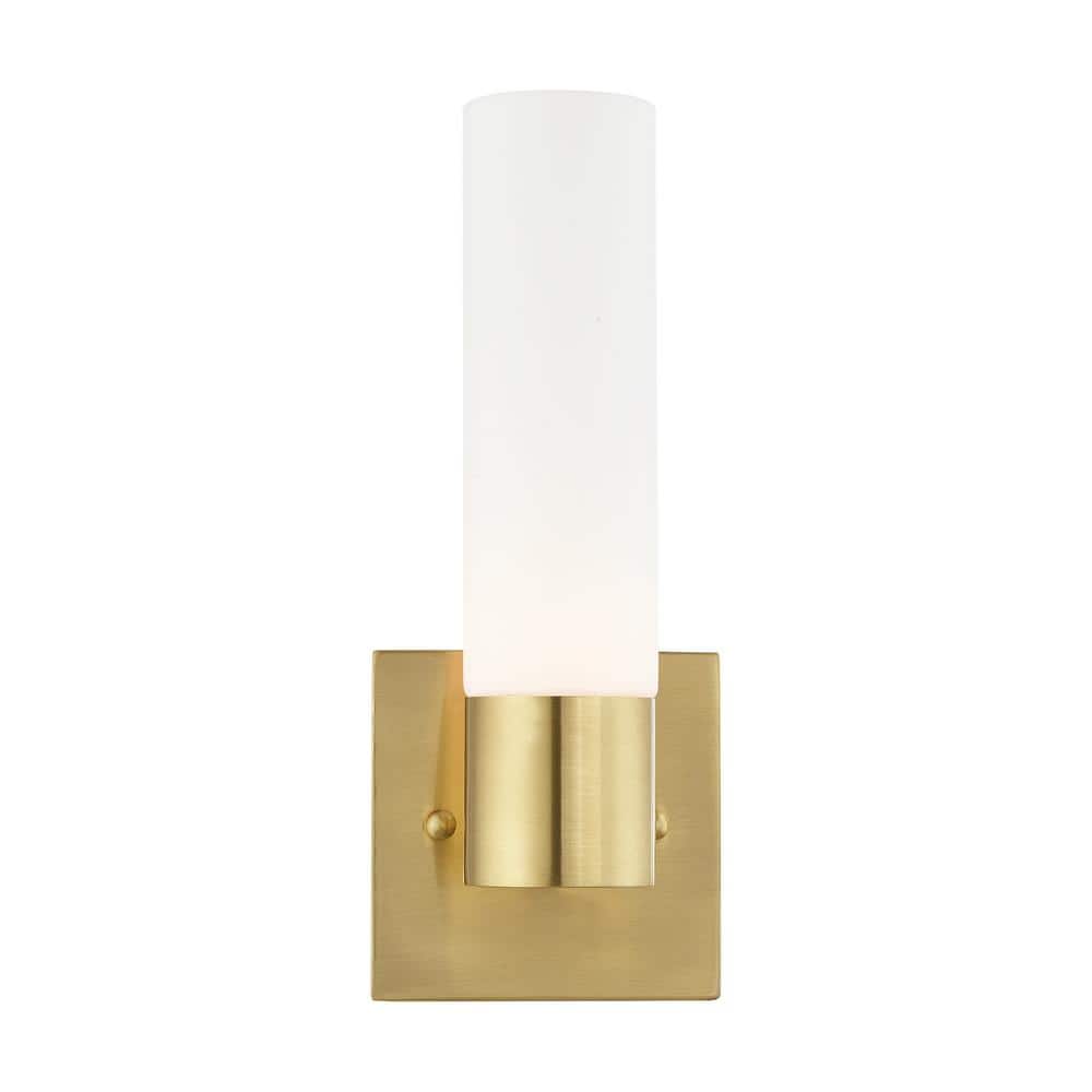 Aero Chrome Sleek Contemporary Wall Sconce with Etched Opal Glass
