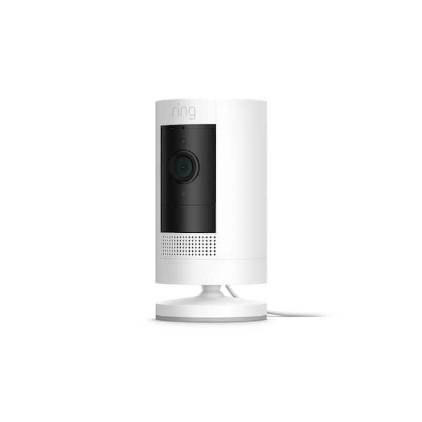 Ring Stick Up Cam Plug-In - Indoor/Outdoor Smart Security Wifi Video Camera  with 2-Way Talk, Night Vision, White 8SW1S9-WEN0 - The Home Depot