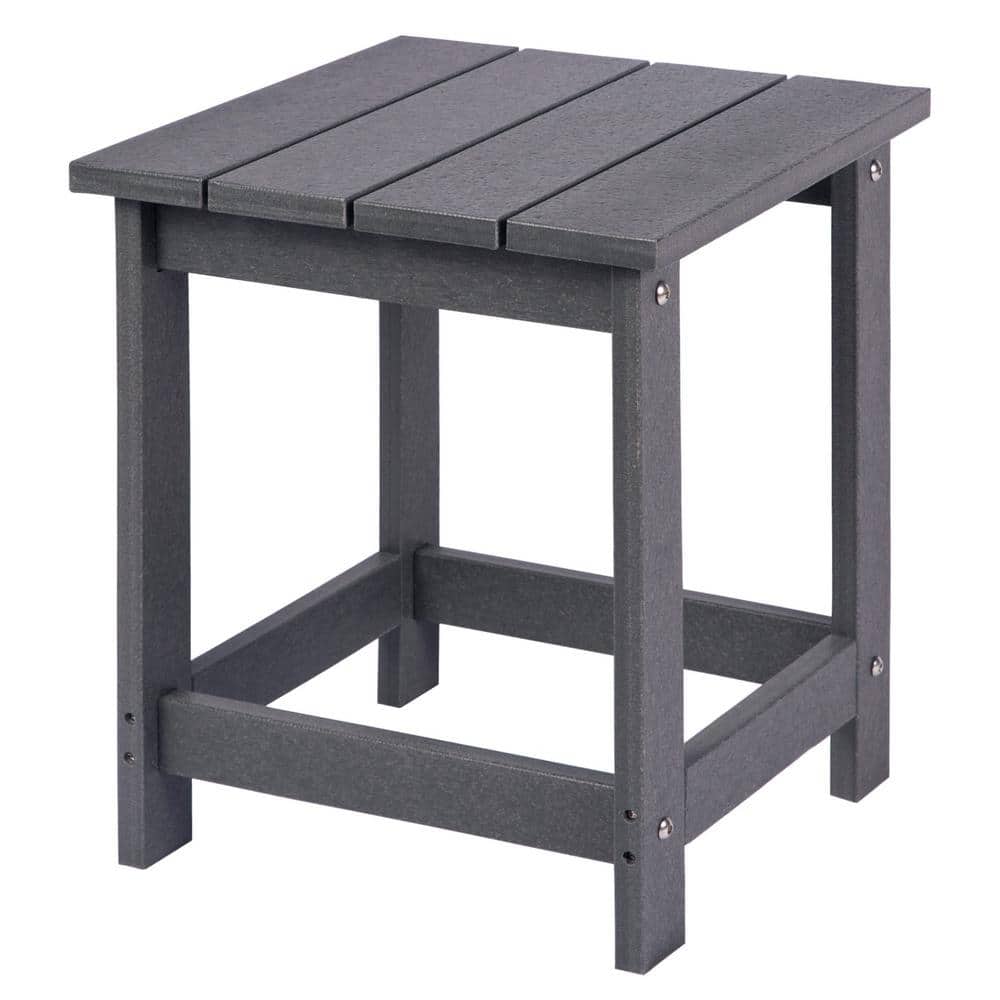 Square Side Table, Pool Composite Patio Table, HDPE End Tables for Backyard
