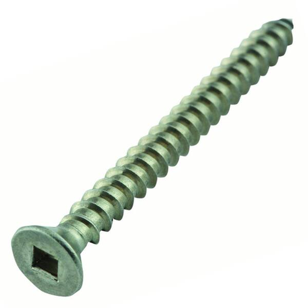 Everbilt #12 x 1-1/2 in. Square Flat Head Stainless Steel Sheet Metal Screw (20-Pack)