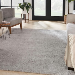 Dreamy Shag Silver 7 ft. x 9 ft. All-over design Contemporary Area Rug