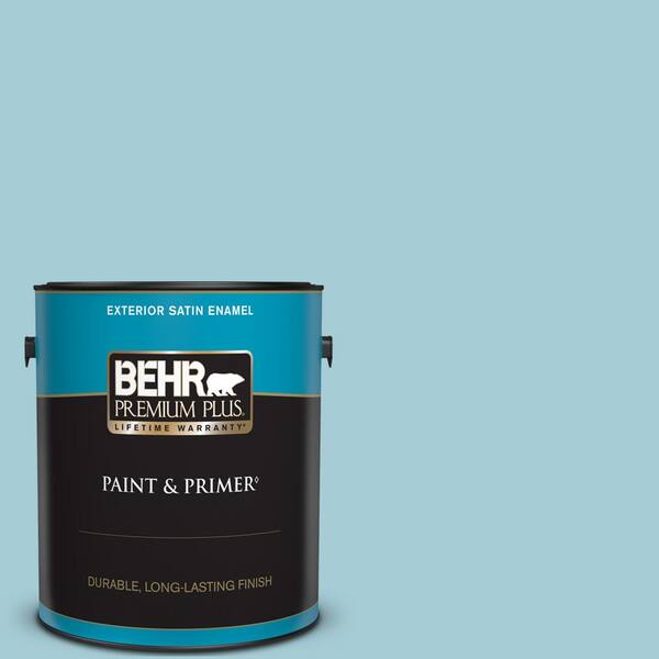 BEHR PREMIUM PLUS 1 gal. #S460-2 Drip Satin Enamel Exterior Paint & Primer
