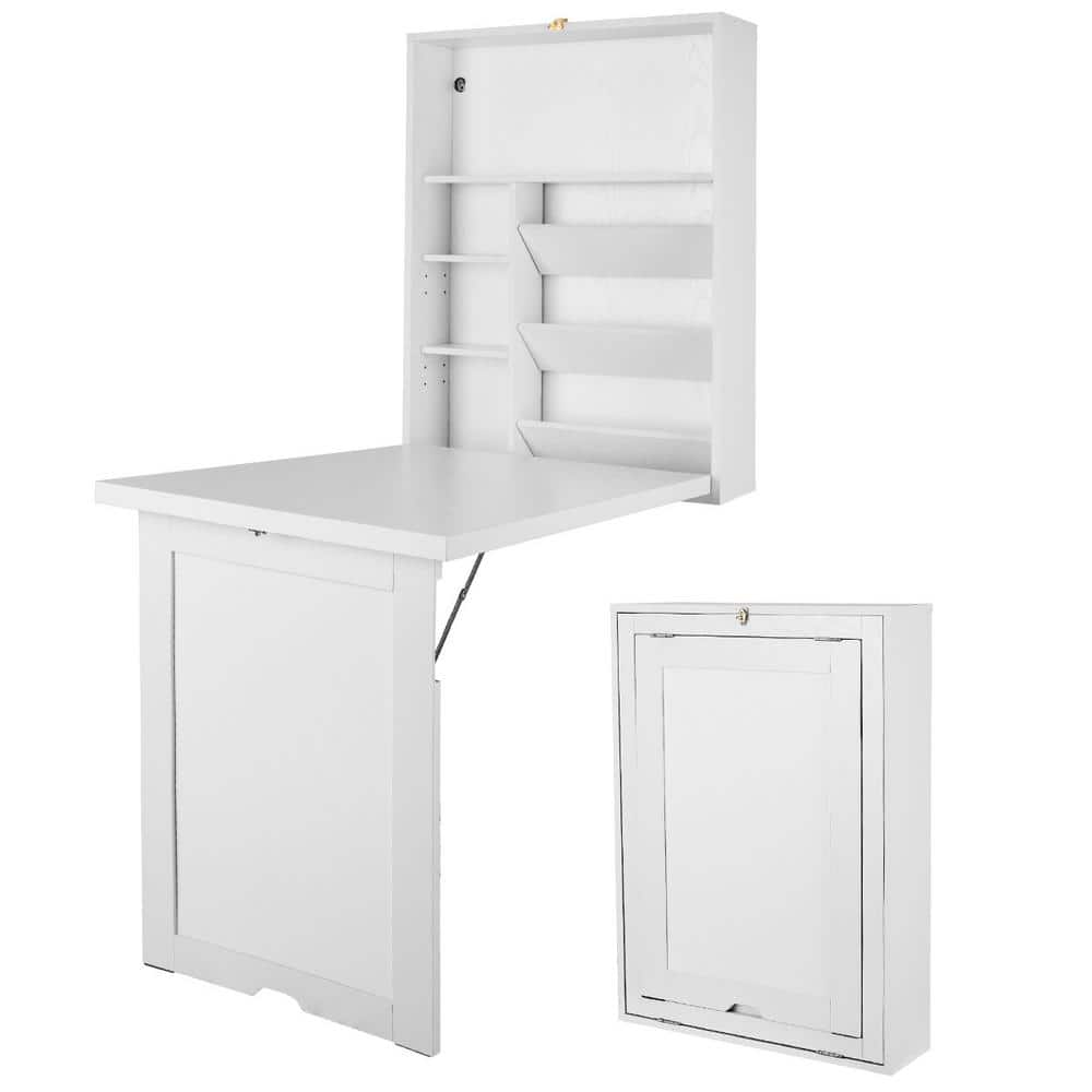 Arches Floating Wall Desk & Chair - White