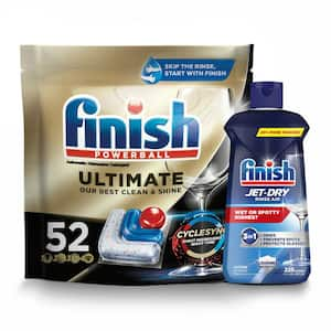 Ultimate Dishwasher Detergent (52-Count) and Jet Dry Rinse Aid 23 oz.