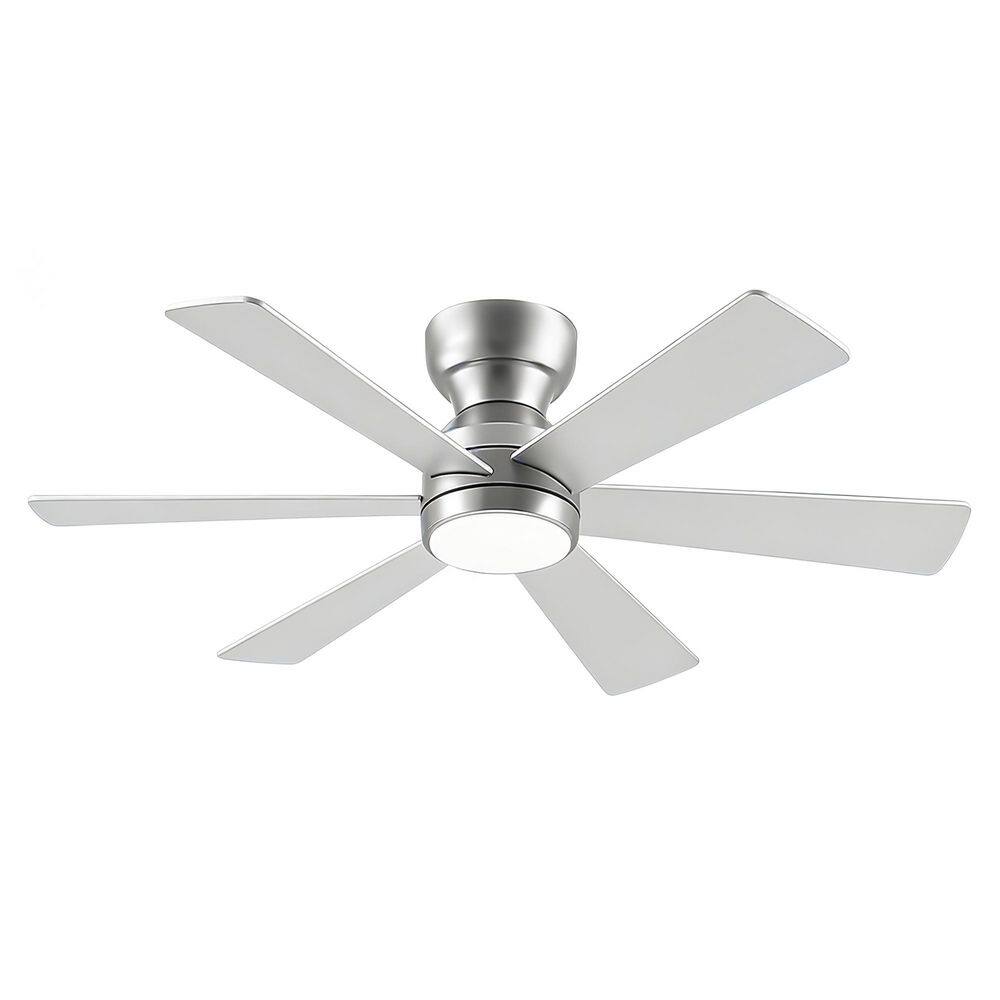 46 in. Smart Indoor Silver Low Profile Standard Ceiling Fan with Dimmable Integrated LED and Lights Remote Control price history on PriceWatchPro
