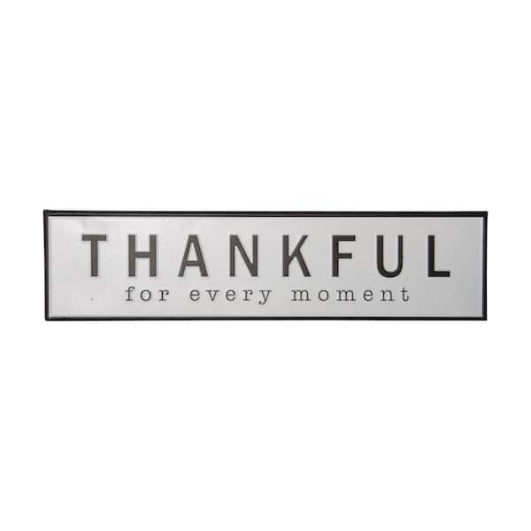 HomeRoots 20 in. Charlie Metal Black and White Wall Decor