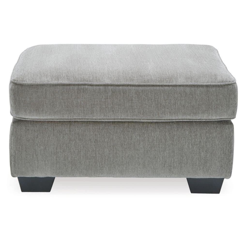 Altari Gray Chenille Oversized Accent Ottoman